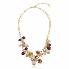 RN13931 COLLAR DORADO CON CRISTALES Y BORLAS