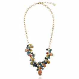 RN13931A COLLAR DORADO CON CRISTALES Y BORLAS