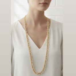 RN14520 COLLAR DORADO PERLAS