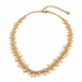 RN14520 COLLAR DORADO PERLAS