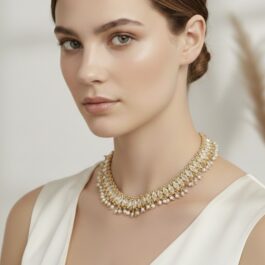 RN14531 COLLAR DORADO CON PERLAS NATURALES