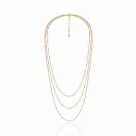 14555 COLLAR  PERLAS CON BAÑO ORO 14K