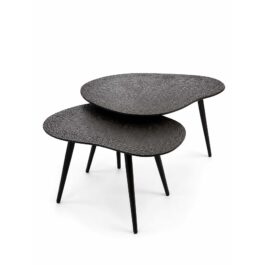 SM110 SET/2 MESAS LATERALES ORGANICAS CON CENEFA CHARCOAL