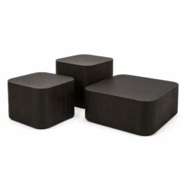 SM114P MESA FORMA DE CUBO CON  ESTRIAS CHARCOAL