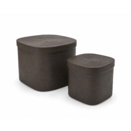 SM118B MESA CUBO CON ESTRIAS COLOR CHARCOAL