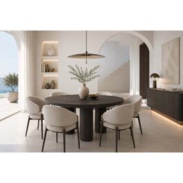 SM136 MESA REDONDA DE COMEDOR COLOR CHARCOAL