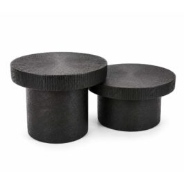 SM138G MESA REDONDA BASE ANCHA CHARCOAL GRANDE
