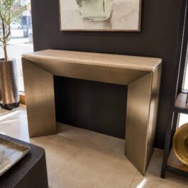 SM2873M CONSOLA ANGULAR DE METAL TOP MARMOL TRAVER