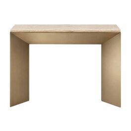 SM2873M CONSOLA ANGULAR DE METAL TOP MARMOL TRAVER