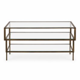 SM2878M MESA METAL CON VIDRIO BISELADO