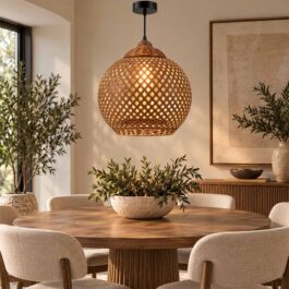 ALL35120 LAMPARA COLGANTE REDONDA BAMBOO