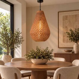 ALL35128 LAMPARA COLGANTE GOTA BAMBOO
