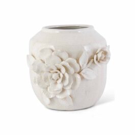 KK17348B FLORERO BLANCO CRAQUELADO CERAMIC