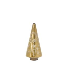 AD18450 ARBOL CONICO VIDRIO DORADO