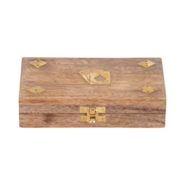 SB18723 CAJA MADERA JUEGO CARTAS Y DADOS