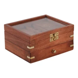 SB22975 COFRE MADERA CON DORADO
