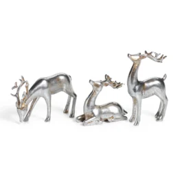 ZXCH2764 RENO PLATEADO DECORATIVO RESINA