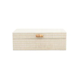 KA46085A COFRE CALICO MADERA Y TELA GRANDE