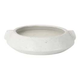 SB80403 PORTAVELAS BLANCO CERAMICA