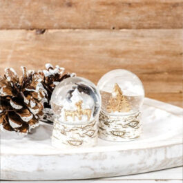 PDHXPZ2401 MINI SNOWGLOBES MINI RENOS RESINA