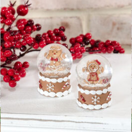 PDKIE2502 MINI SNOWGLOBES GALLETA JENGIBRE RESINA