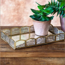 PDKO03 BANDEJA RECTANGULAR METAL Y VIDRIO